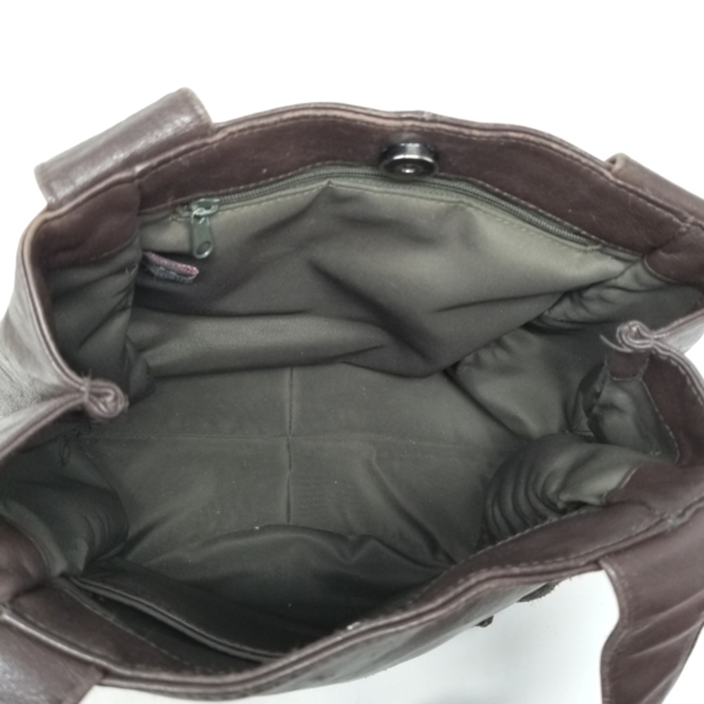 Wilsons Leather Shoulder Bag Magnetic Snap Closure Double Strap Brown Soft - Picture 7 of 16